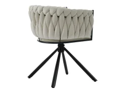 Juego de 6 sillas giratorias de terciopelo - 71 x 51,5 x 51,5 cm - para salón y dormitorio - con cuatro patas de metal - Gris