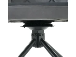 Juego de 2 sillas giratorias 360° - tejido de terciopelo - respaldo con motivo de rombos - Negro