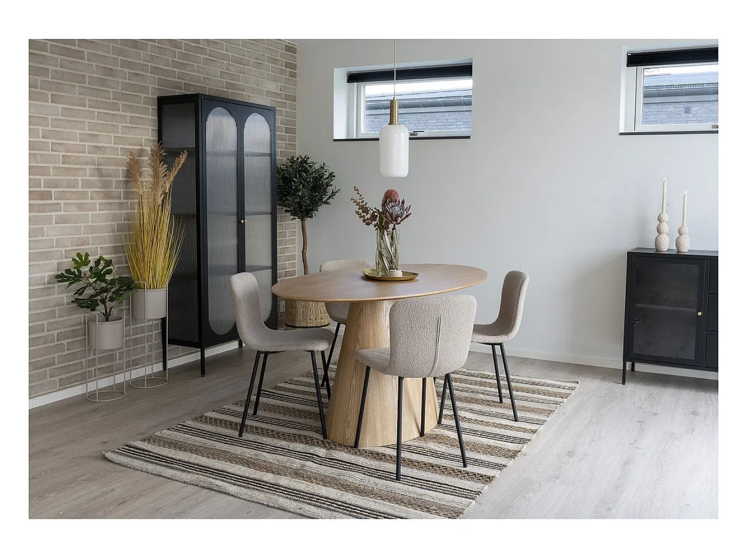 Juego de 2 Sillas Halden, Beige, 52,5x44,5x76,5 cm, Kendra Home