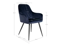 Juego de 2 Sillas Harbo, Azul, 65x57x87 cm, Kendra Home