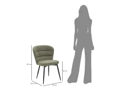 Juego de 2 sillas Lausanne Green (58 x 60,5 x 85 cm)