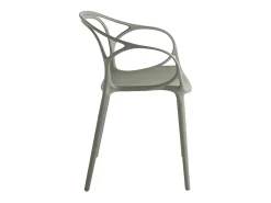 Juego de 2 sillas modernas "Mistral" para el comedor en policropilene gris versátiles cm 57x55 80h