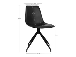 Juego de 2 Sillas Monaco 2, Negro, 56x48x86 cm, Kendra Home