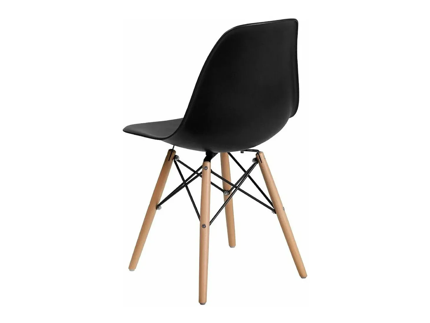 Juego de 4 sillas Nórdica para comedor o cocina con patas en madera color negro