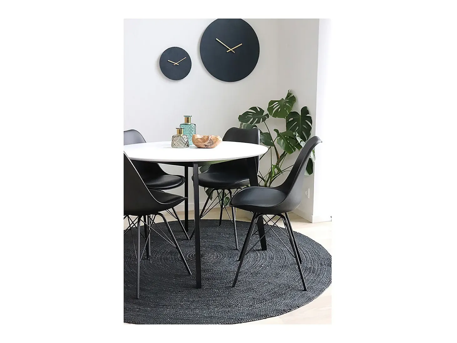 Juego de 2 Sillas Oslo, Negro, 55x48x84 cm, Kendra Home