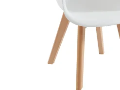 Juego de 2 sillas para niños con brazos de polipropileno y haya - Blanco - POUPINETTE