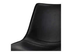 Juego de 2 sillas pivotantes Isabel - Piel sintética y metal - Negro