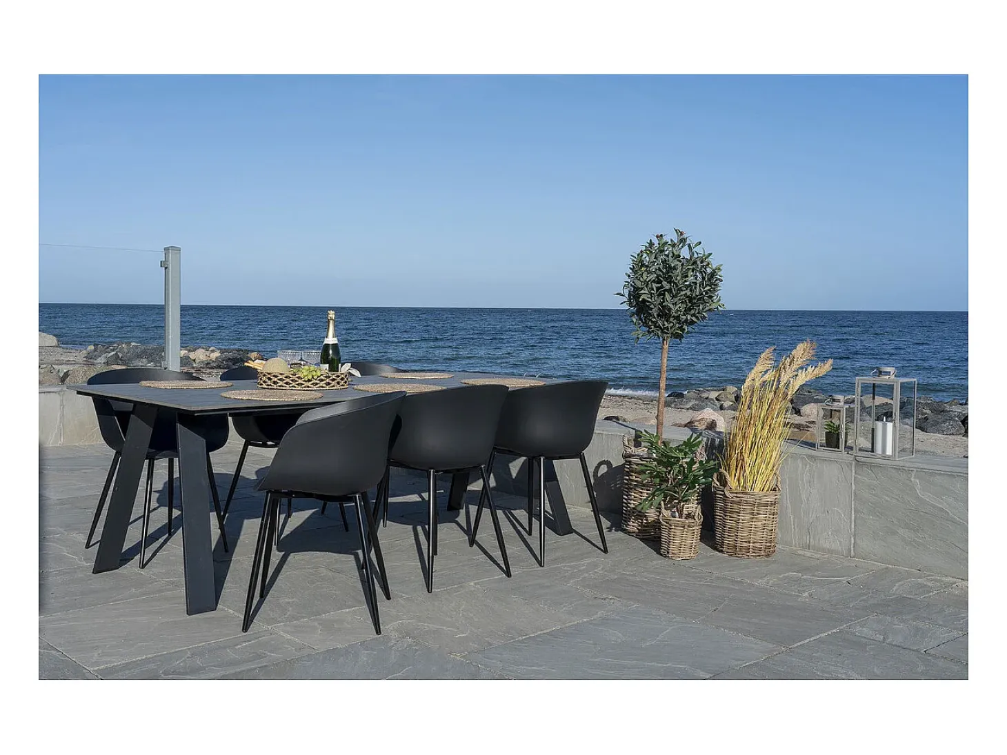 Juego de 2 Sillas Roda, Negro, 56x55x78 cm, Kendra Home