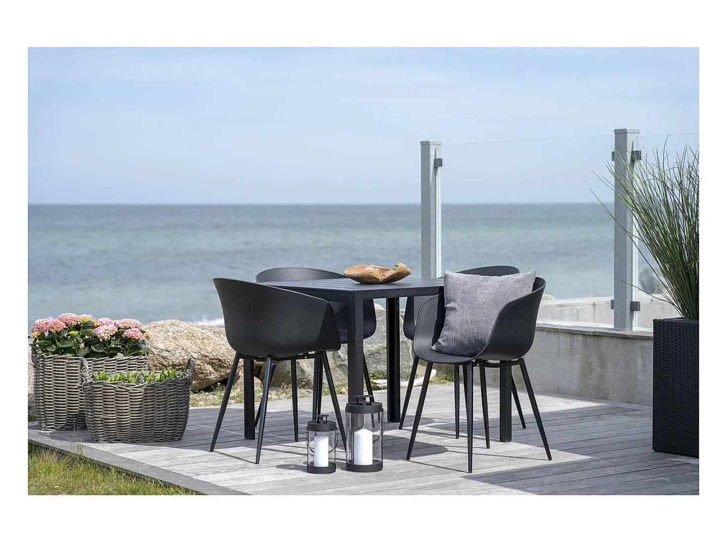 Juego de 2 Sillas Roda, Negro, 56x55x78 cm, Kendra Home