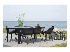 Juego de 2 Sillas Roda, Negro, 56x55x78 cm, Kendra Home