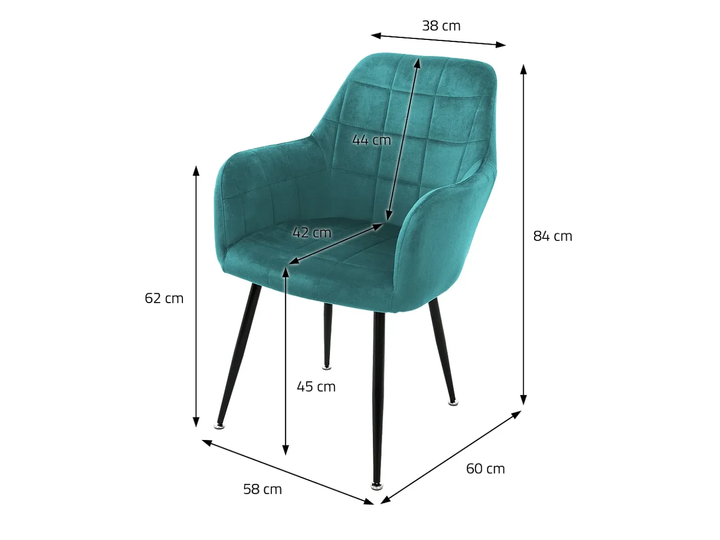 Juego de 2 sillas, sillas de comedor, sillas de sala, silla tapizada, silla de cocina, terciopelo