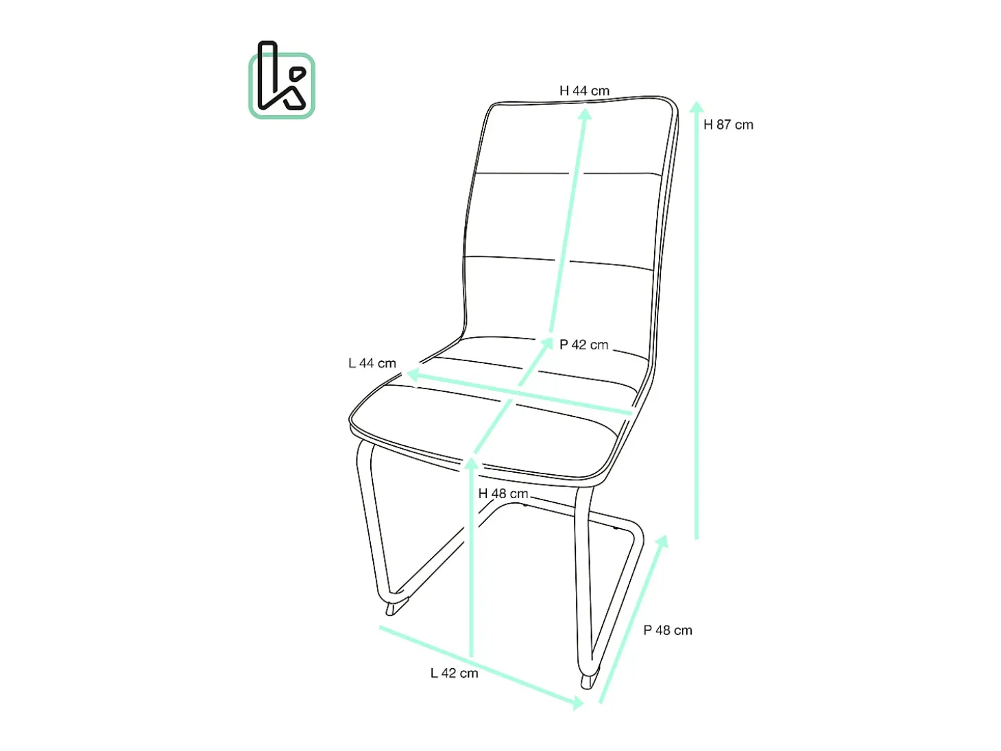 Juego de 2 sillas vintage retro para comedor o sala de estar, asiento acolchado, patas de metal SIAM (beige)