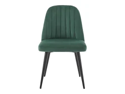 Juego de 2 sillas vintage de terciopelo y metal negro ELEANA - Color: verde