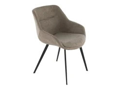 Juego de 6 sillones bridge en tela topo L64 cm - COLOMBE