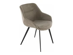 Juego de 2 sillones bridge en tela topo L64 cm - COLOMBE