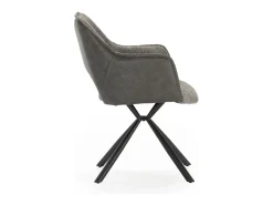 Juego de 2 sillones con patas de metal negro 48x49 h80 cm