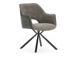 Juego de 2 sillones con patas de metal negro 48x49 h80 cm