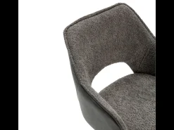 Juego de 2 sillones con patas de metal negro 48x49 h80 cm