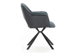 Juego de 2 sillones con patas de metal negro 48x49 h80 cm