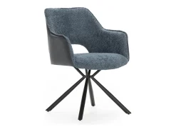 Juego de 2 sillones con patas de metal negro 48x49 h80 cm