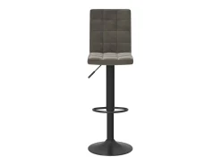 Juego de 2 taburetes de bar de terciopelo gris oscuro