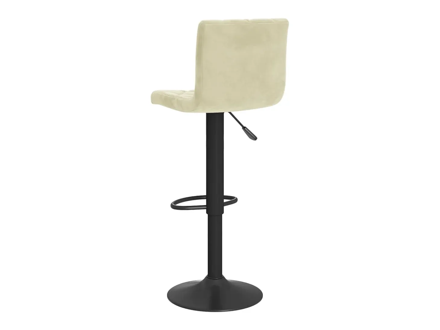 Juego de 2 taburetes de bar de terciopelo color crema