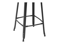 Juego de 2 taburetes de bar de acero negro