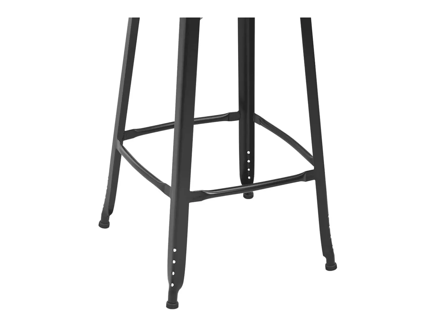 Juego de 2 taburetes de bar de acero negro