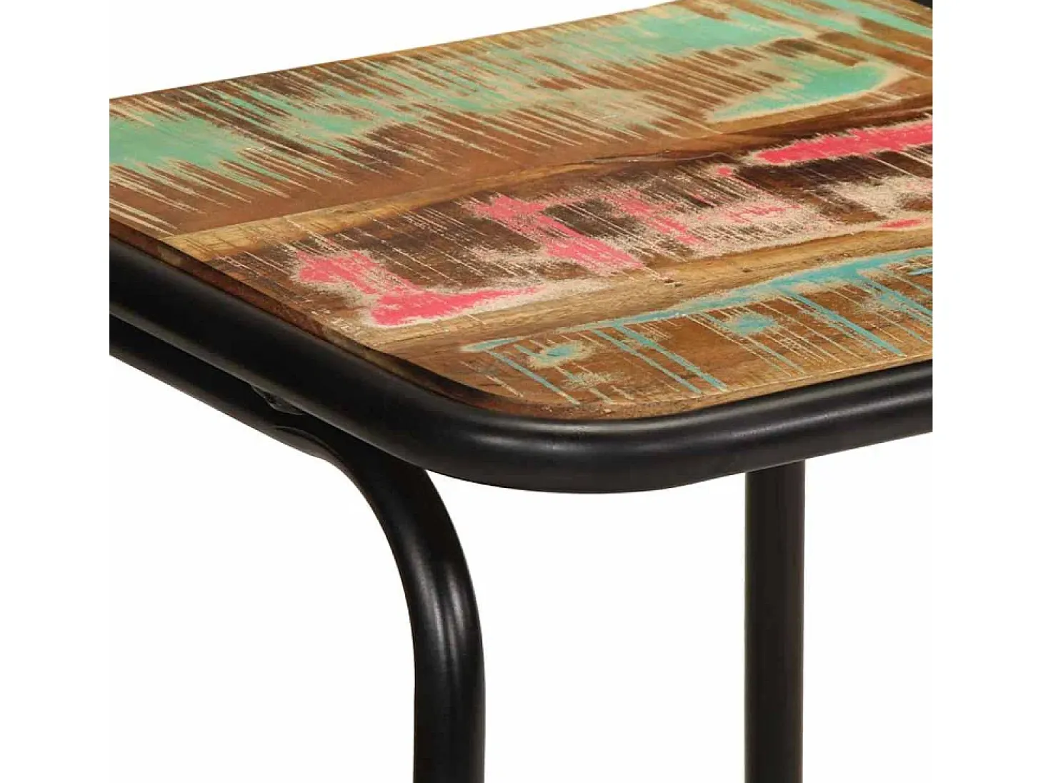 Juego de 4 taburetes de bar 46x35,5x70cm madera maciza recuperada