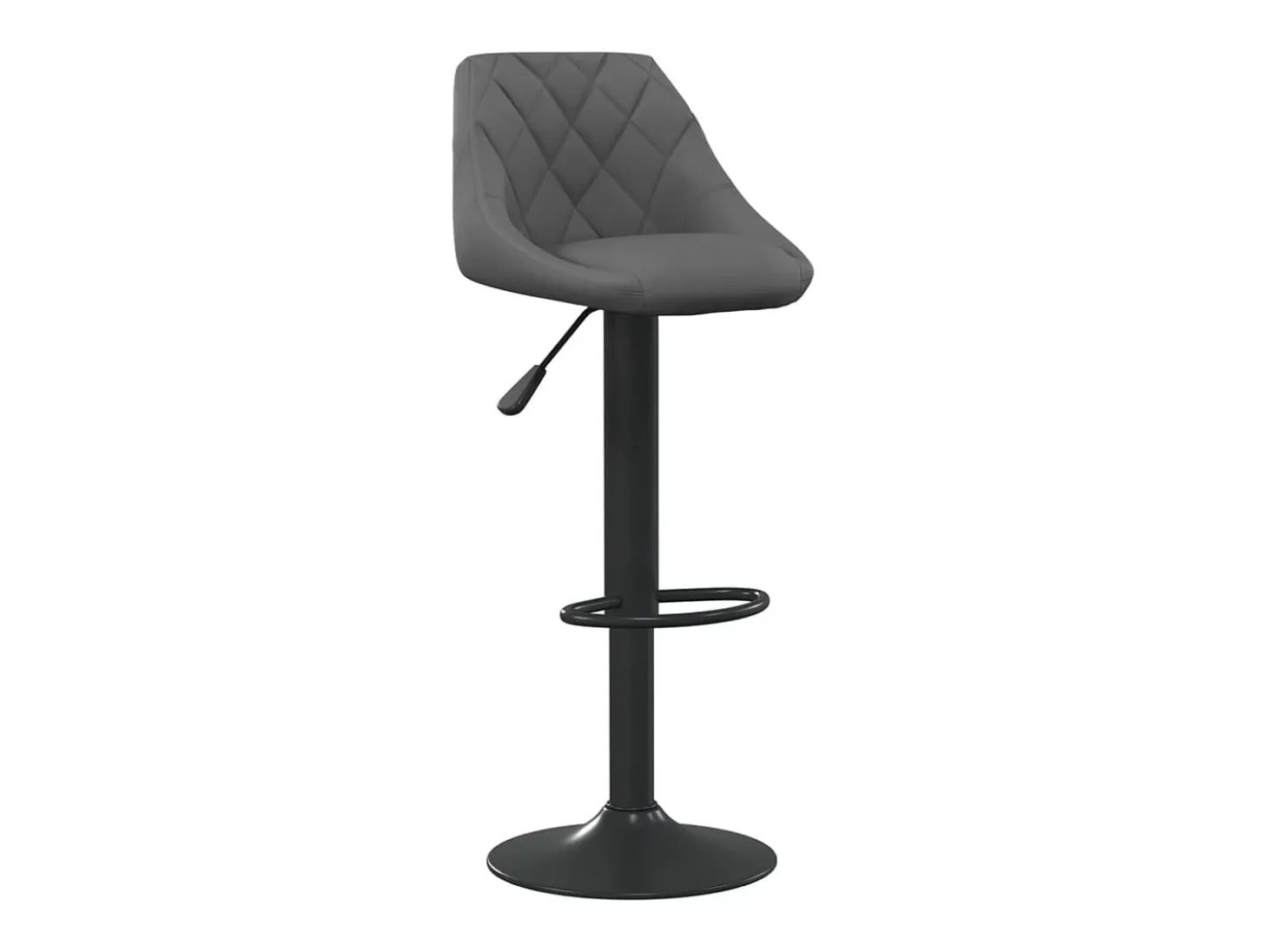 Juego de 2 taburetes de bar de terciopelo gris oscuro