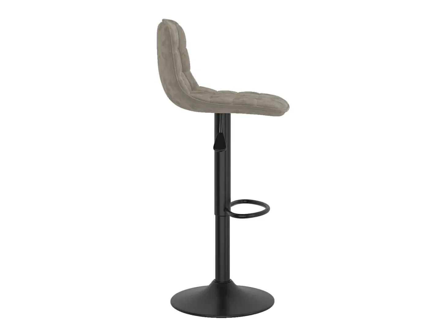 Juego de 2 taburetes de bar de terciopelo gris claro