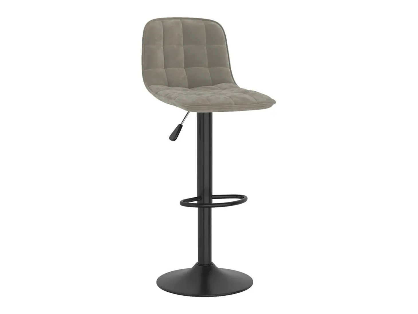 Juego de 2 taburetes de bar de terciopelo gris claro