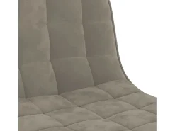 Juego de 2 taburetes de bar de terciopelo gris claro