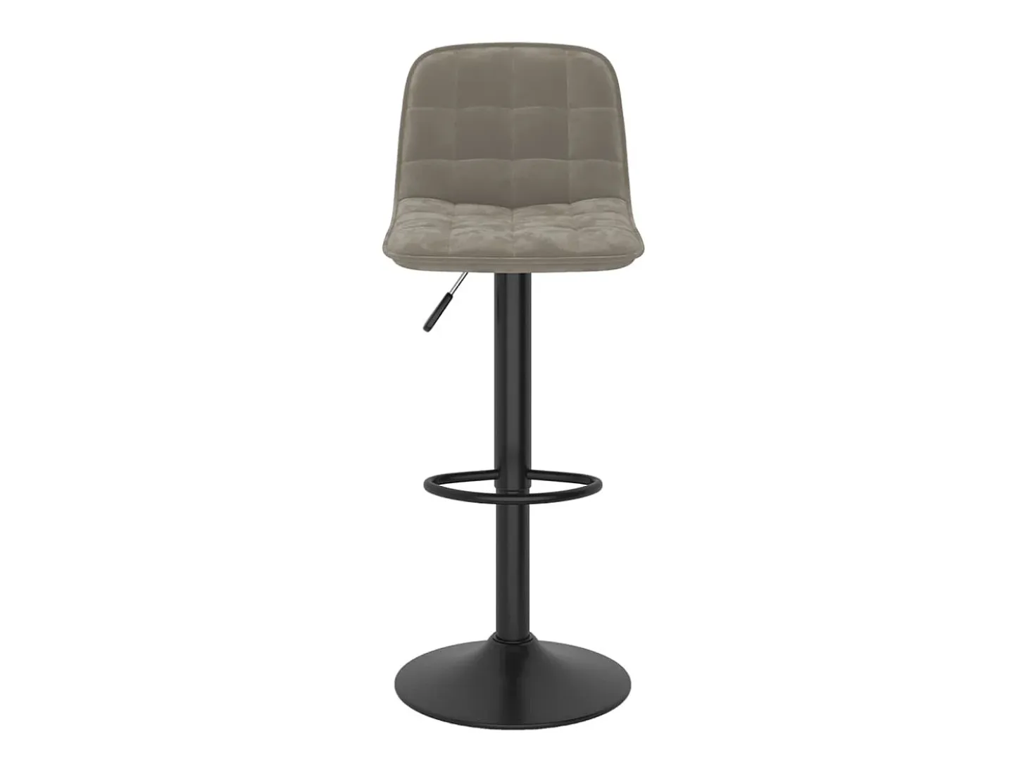 Juego de 2 taburetes de bar de terciopelo gris claro