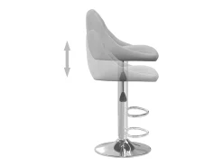 Juego de 2 taburetes de bar de terciopelo gris claro