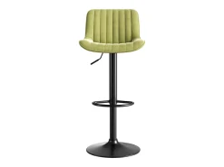 Juego de 2 taburetes de bar giratorios - altura ajustable y giro de 360° - terciopelo verde