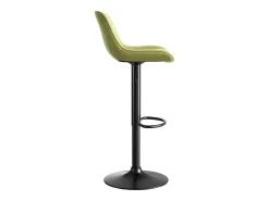 Juego de 2 taburetes de bar giratorios - altura ajustable y giro de 360° - terciopelo verde