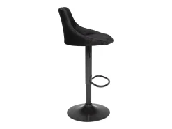 Juego de 2 taburetes de bar de terciopelo negro ROBIN