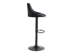 Juego de 2 taburetes de bar de terciopelo negro ROBIN