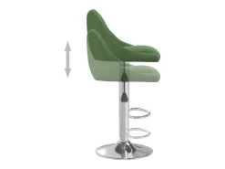 Juego de 2 taburetes de bar de terciopelo verde oscuro