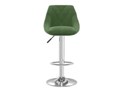 Juego de 2 taburetes de bar de terciopelo verde oscuro