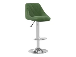 Juego de 2 taburetes de bar de terciopelo verde oscuro