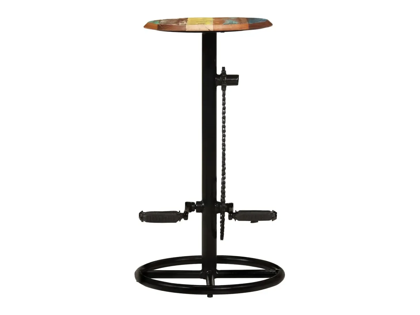 Juego de 2 taburetes de bar de madera maciza recuperada