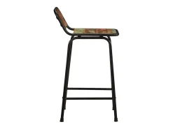 Juego de 2 taburetes de bar 46x35,5x80cm madera maciza recuperada