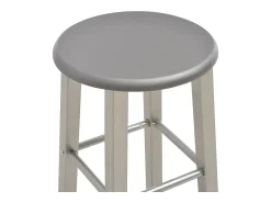 Juego de 2 taburetes de bar, MDF antracita