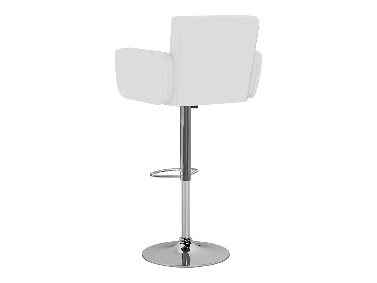 Juego de 2 taburetes de bar de piel sintética blanca
