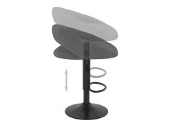 Juego de 2 taburetes de bar de terciopelo gris oscuro