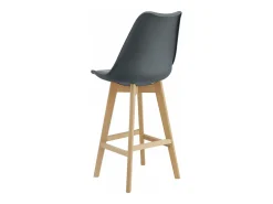 Juego de 6 taburetes de bar de plástico sintético acabado haya 105 x 48 x 58 cm gris 03_0008726