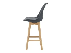 Juego de 6 taburetes de bar de plástico sintético acabado haya 105 x 48 x 58 cm gris 03_0008726