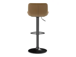 Juego de 2 taburetes de bar giratorios - altura ajustable y giro de 360° - terciopelo marrón